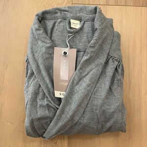 NWT Goumi Kids Mom Robe Boulder SZ XL/XXL Womens Gray Bamboo Organic Pockets